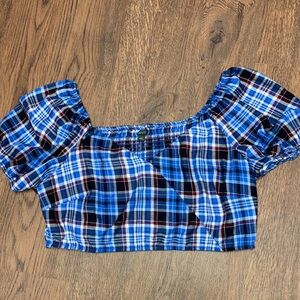 New Wild Fable Plaid Crop Top     Size XXL